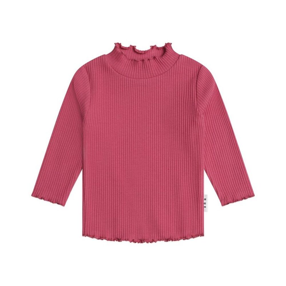 Huxbaby Girls  Cherry Rib Skivvy Top, Red